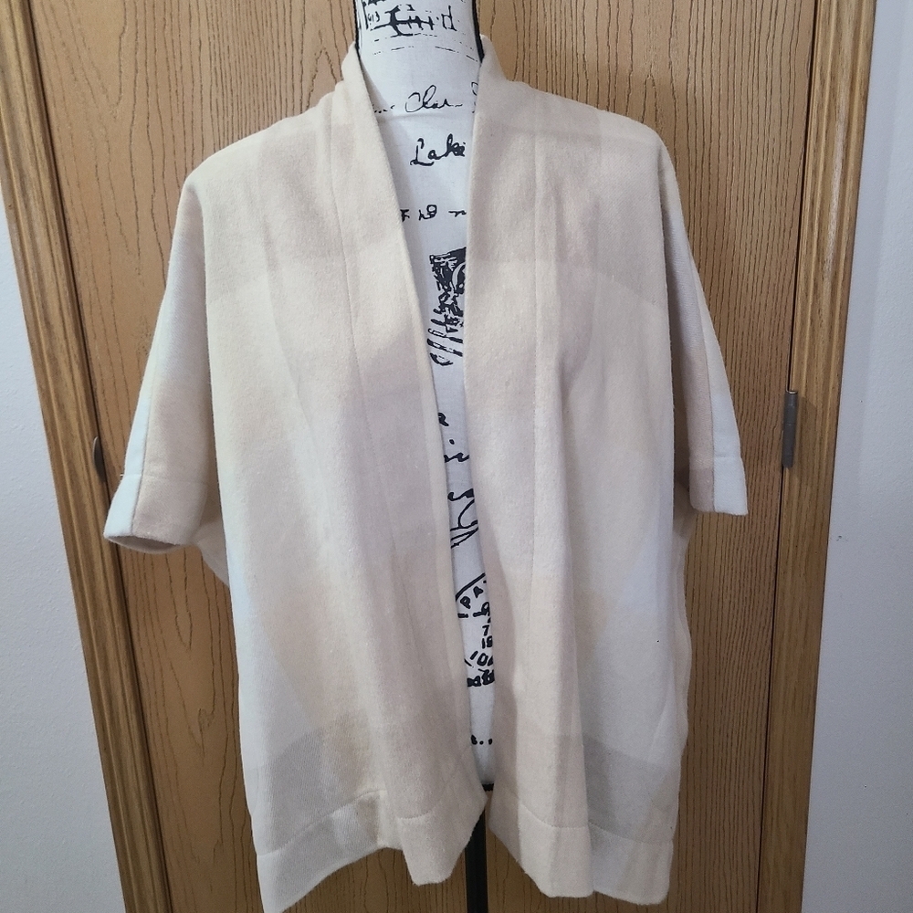 Universal Thread Plaid Poncho Sweater Shawl Jacket
